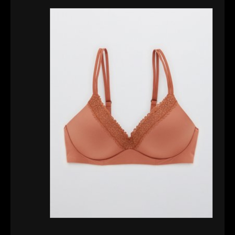 Mauve wireless pushup bra 32a